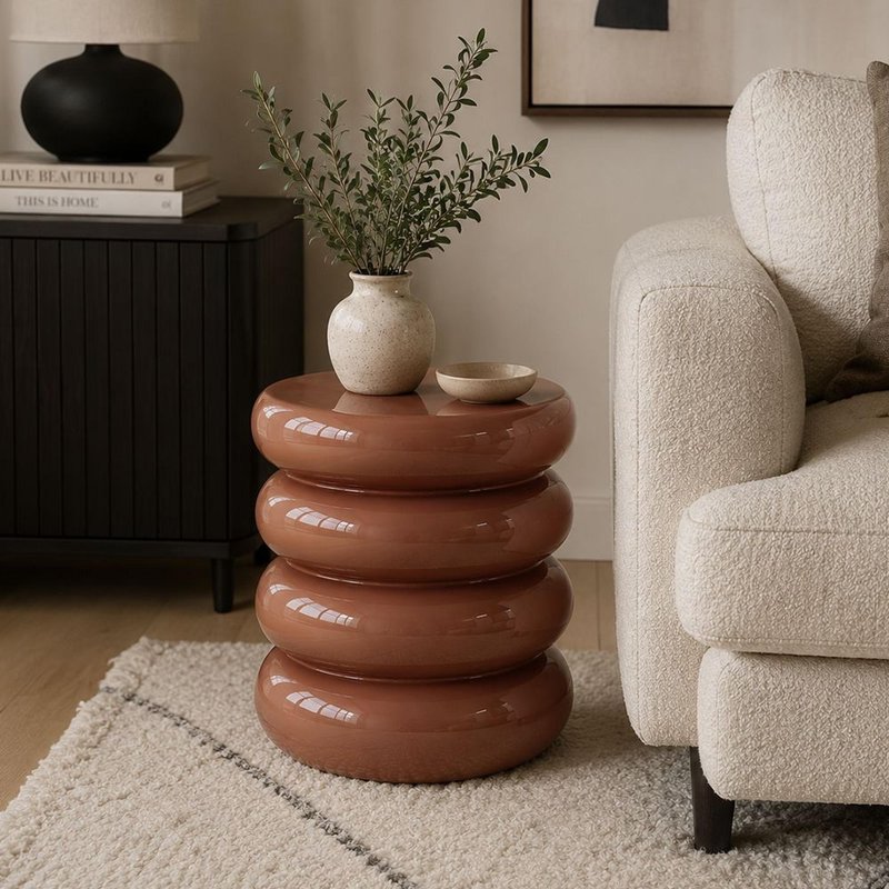 Photo 1 of Indie end table - round - mocha mousse - polyresin Photo 1 of Indie end table - round - mocha mousse - polyresin