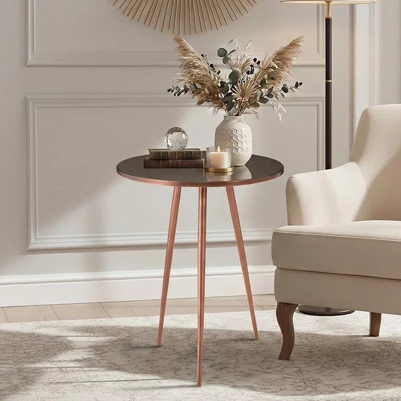 Photo 1 of Akola side table - copper - round Photo 1 of Akola side table - copper - round