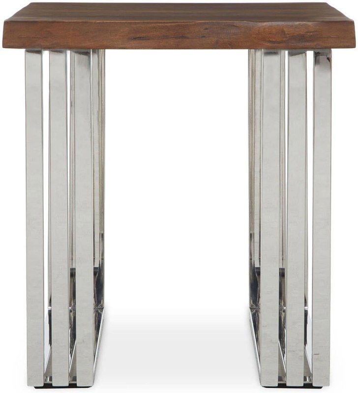Photo 1 of Hampstead side table - square - acacia wood and metal Photo 1 of Hampstead side table - square - acacia wood and metal