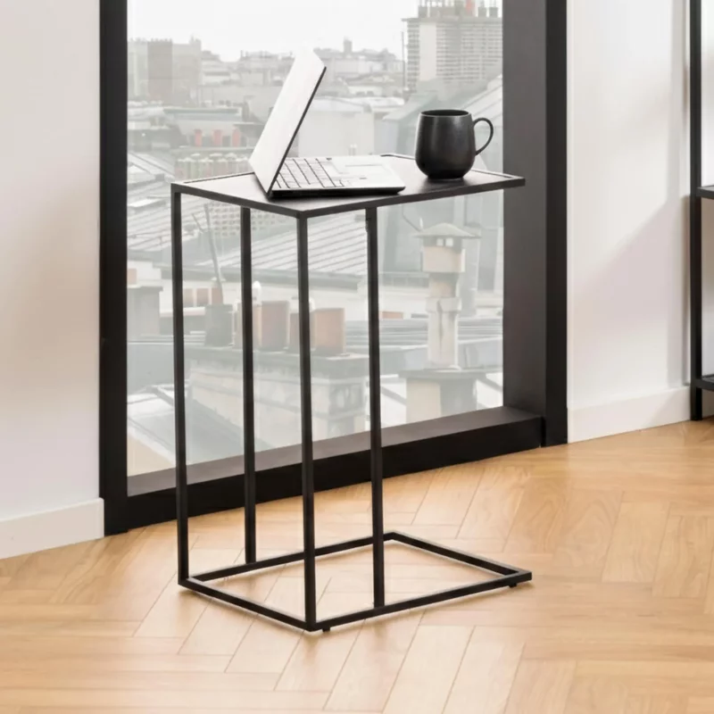 Photo 1 of Infinity side table - black marble effect Photo 1 of Infinity side table - black marble effect