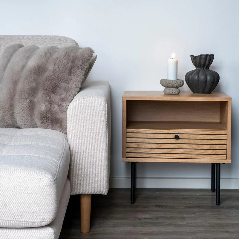 Photo 1 of Kyoto side table - 1 drawer - oak Photo 1 of Kyoto side table - 1 drawer - oak