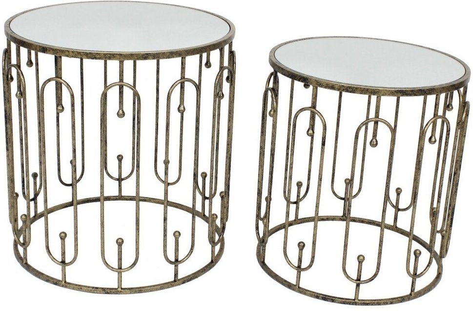 Photo 1 of Estela side table - antique gold - set of 2 Photo 1 of Estela side table - antique gold - set of 2