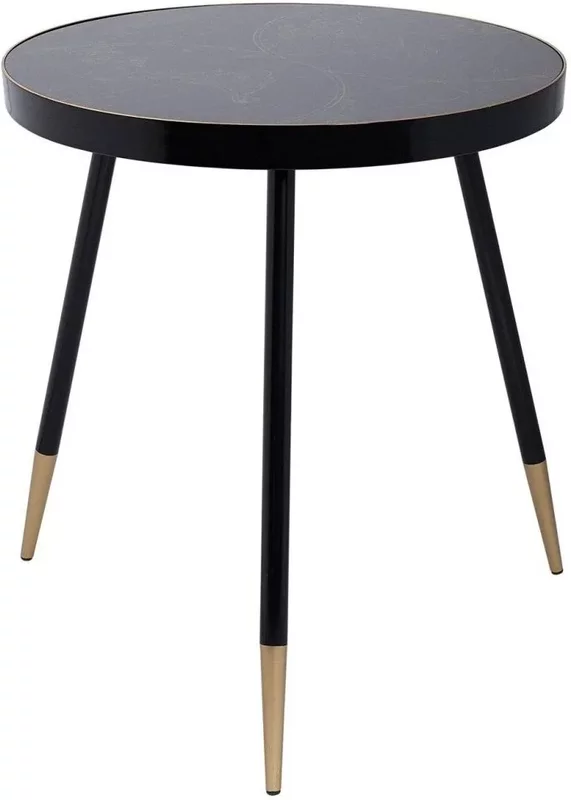 Photo 1 of Venus round side table - black - side Photo 1 of Venus round side table - black - side