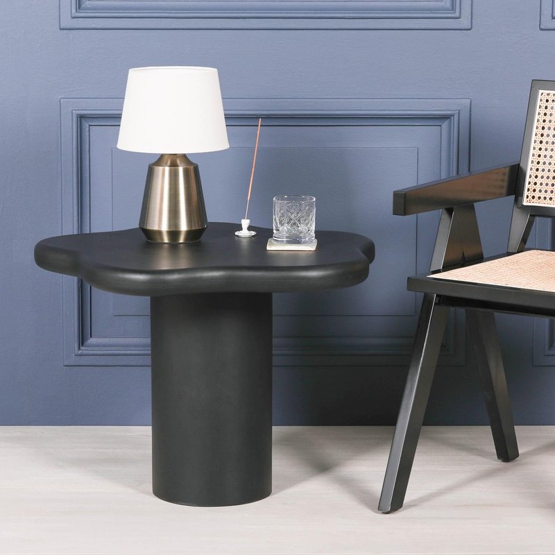 Photo 1 of Puddle mango wood side table - black painted Photo 1 of Puddle mango wood side table - black painted