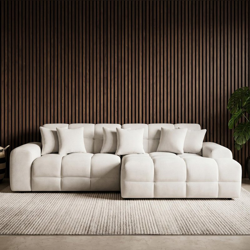 Photo 1 of Jacob corner sofa - natural fabric - rhf Photo 1 of Jacob corner sofa - natural fabric - rhf