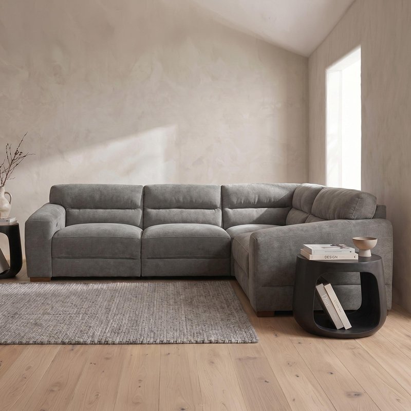 Photo 1 of Chicago universal corner sofa - grey fabric Photo 1 of Chicago universal corner sofa - grey fabric