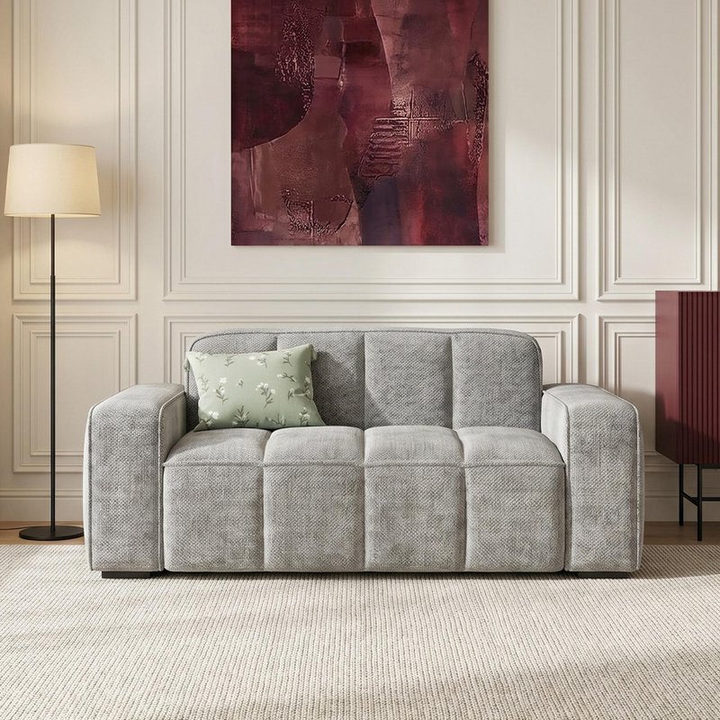 Photo 1 of Paris sofa - grey fabric - 2 seater Photo 1 of Paris sofa - grey fabric - 2 seater