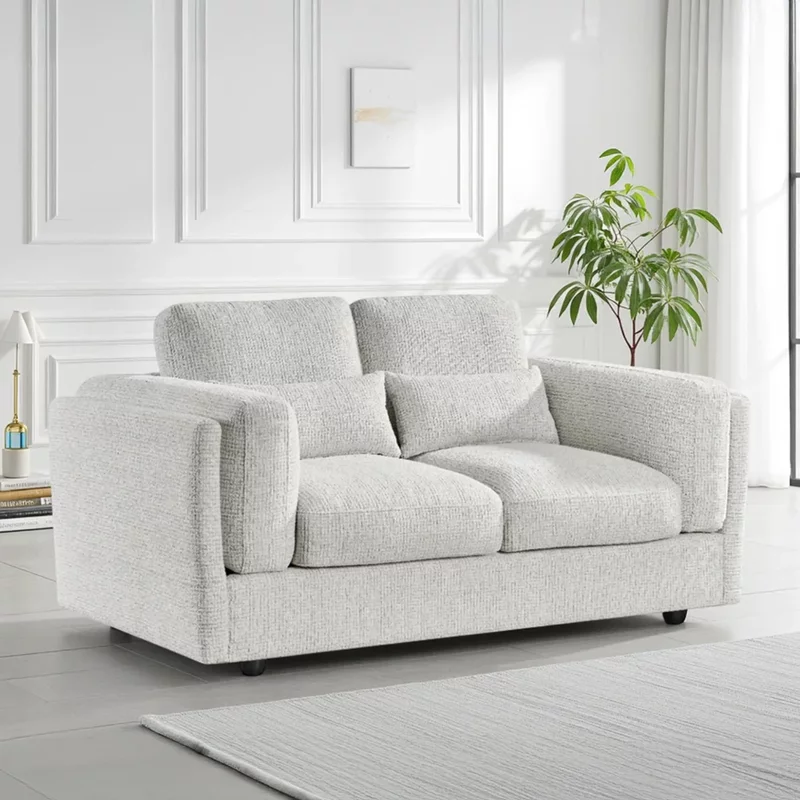 Photo 1 of Bari sofa - beige fabric - 2 seater Photo 1 of Bari sofa - beige fabric - 2 seater