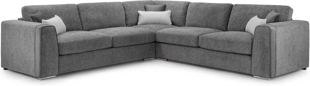 Photo 1 of Naples large corner sofa - grey fabric Photo 1 of Naples large corner sofa - grey fabric