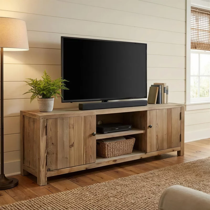 Photo 1 of Langley tv unit - 140cm - reclaimed pine Photo 1 of Langley tv unit - 140cm - reclaimed pine