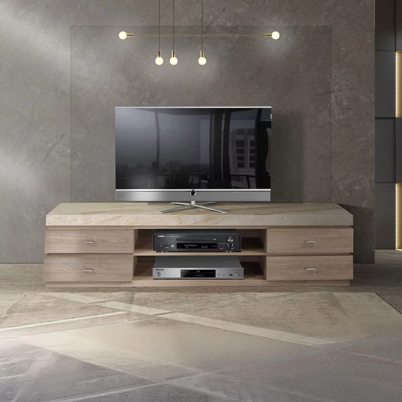 Photo 1 of Goya tv unit - marble top - 4 drawer - extra large - 220cm - variation available Photo 1 of Goya tv unit - marble top - 4 drawer - extra large - 220cm - variation available