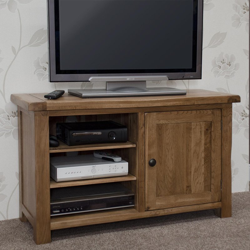Photo 1 of Rustic oak tv unit - 1 door - oak Photo 1 of Rustic oak tv unit - 1 door - oak
