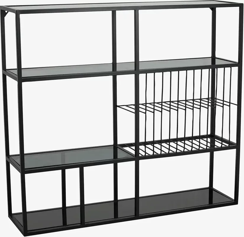 Photo 1 of Rur wall shelf - black - glass Photo 1 of Rur wall shelf - black - glass