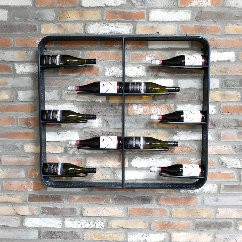 Photo 1 of Wine holder - black metal - 10 wine bottles - small Photo 1 of Wine holder - black metal - 10 wine bottles - small