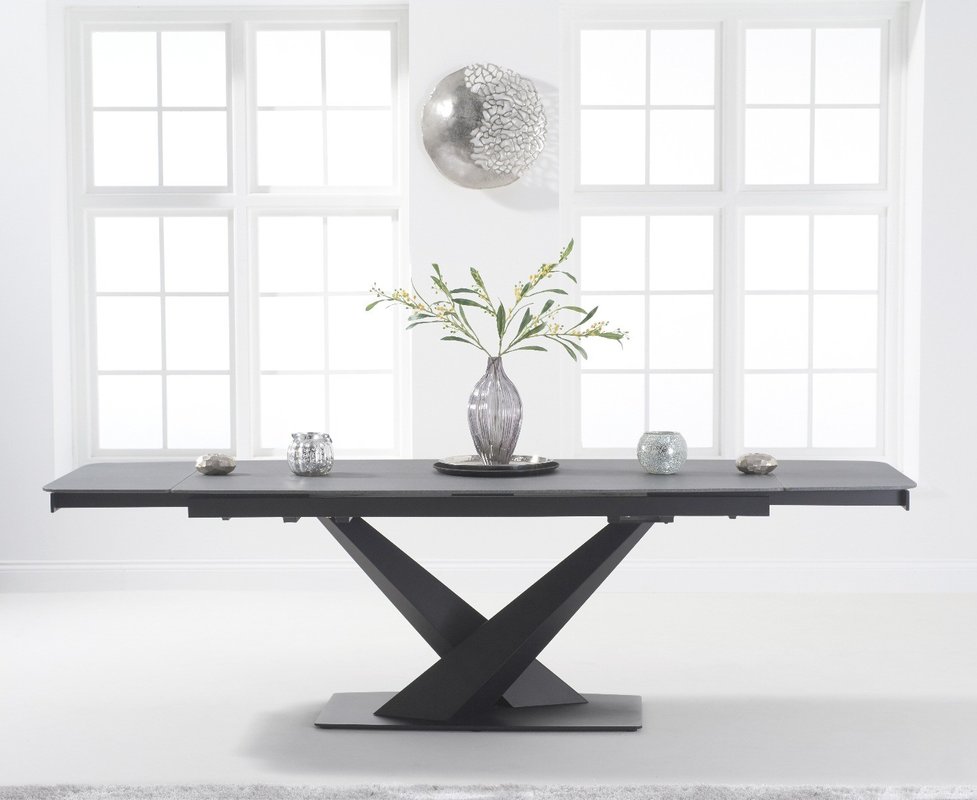 Photo of Extending jacob 180cm grey stone dining table Photo of Extending jacob 180cm grey stone dining table
