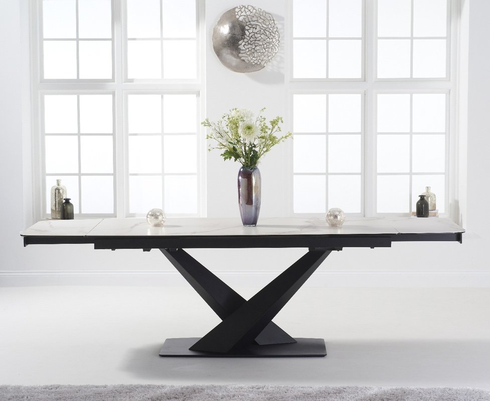 Photo 1 of Extending jacob 180cm white ceramic dining table Photo 1 of Extending jacob 180cm white ceramic dining table