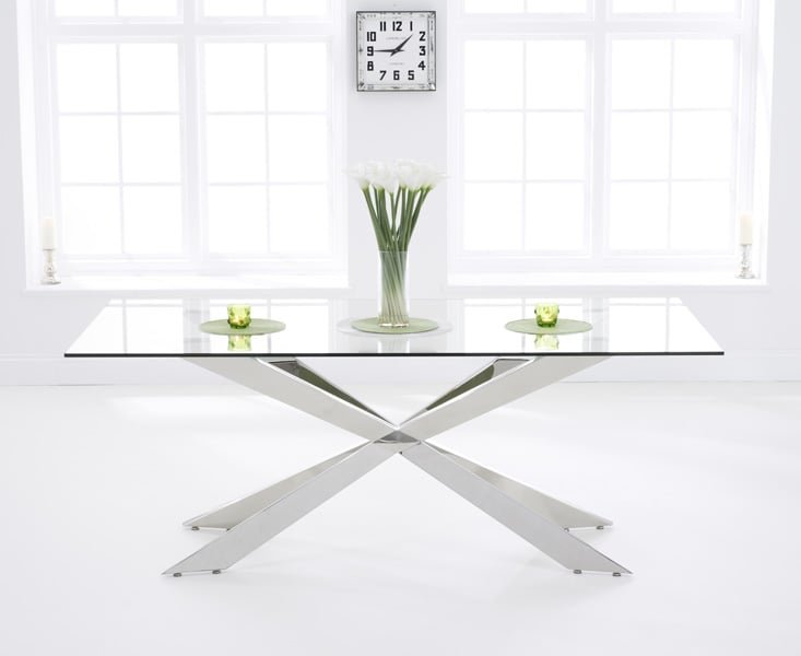 Photo of Canova 200cm glass dining table Photo of Canova 200cm glass dining table