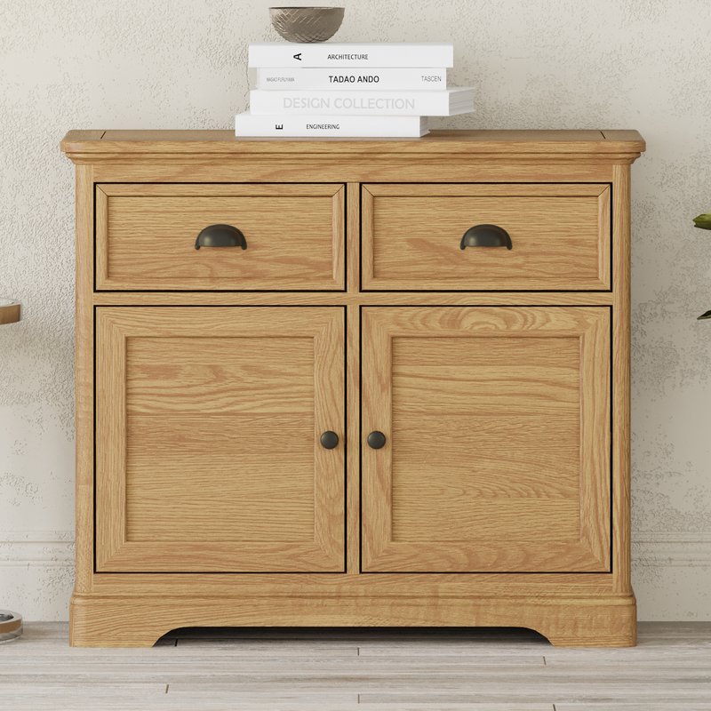 Photo of Cambridge solid oak small sideboard Photo of Cambridge solid oak small sideboard