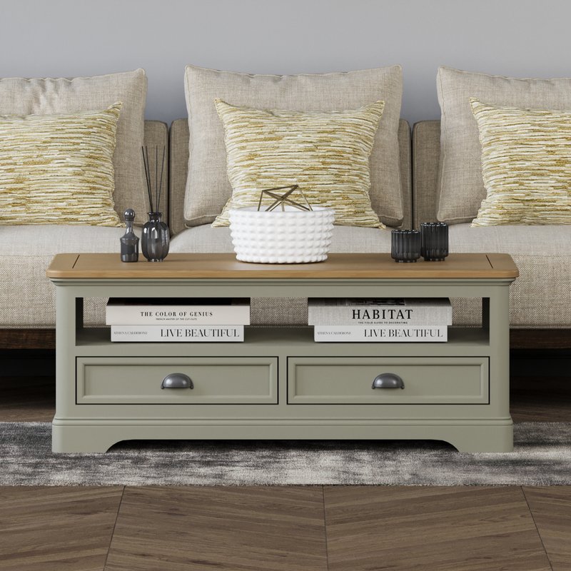 Photo of Brampton soft green painted coffee table Photo of Brampton soft green painted coffee table