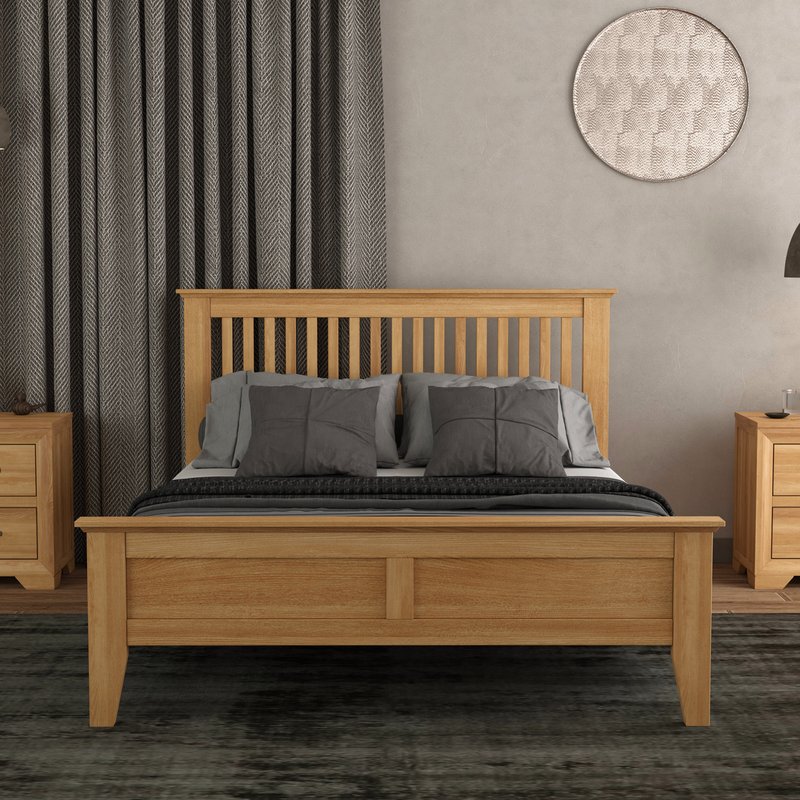Photo of Tilt 100 solid oak double bed Photo of Tilt 100 solid oak double bed