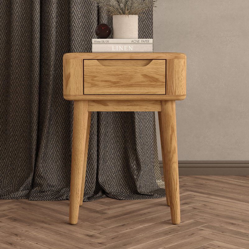 Photo of Rosa solid oak bedside table / lamp table Photo of Rosa solid oak bedside table / lamp table