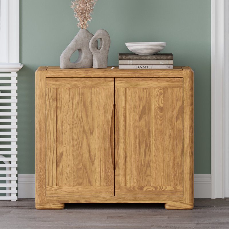 Photo of Harper solid oak small sideboard Photo of Harper solid oak small sideboard