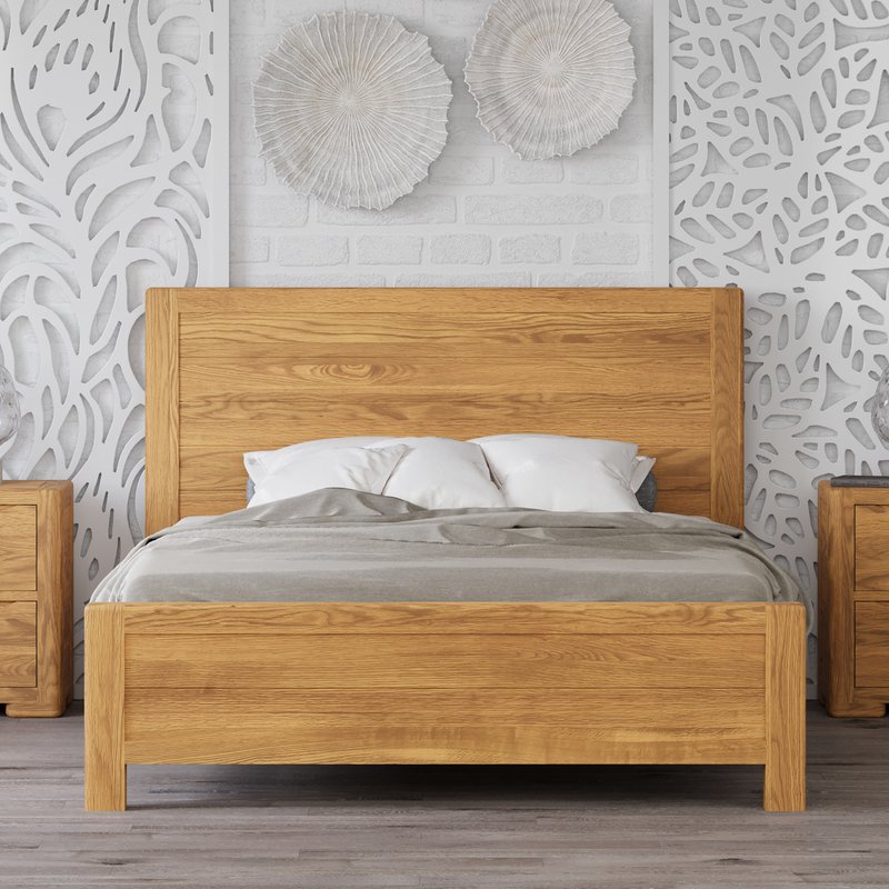 Photo of Harper solid oak king size bed Photo of Harper solid oak king size bed