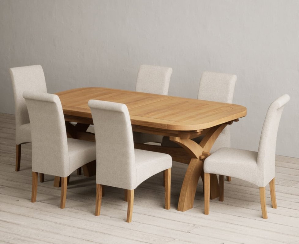 Photo of Extending olympia 180cm solid oak dining table with 12 grey scroll back chairs Photo of Extending olympia 180cm solid oak dining table with 12 grey scroll back chairs