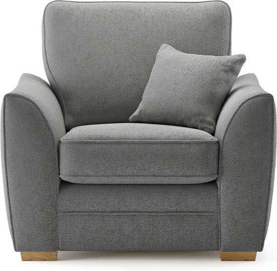 Photo 1 of Bella grey fabric armchair Photo 1 of Bella grey fabric armchair