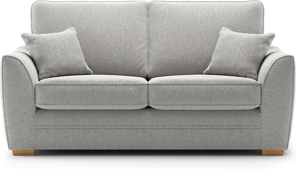 Photo 1 of Bella silver fabric 2 seater sofa Photo 1 of Bella silver fabric 2 seater sofa
