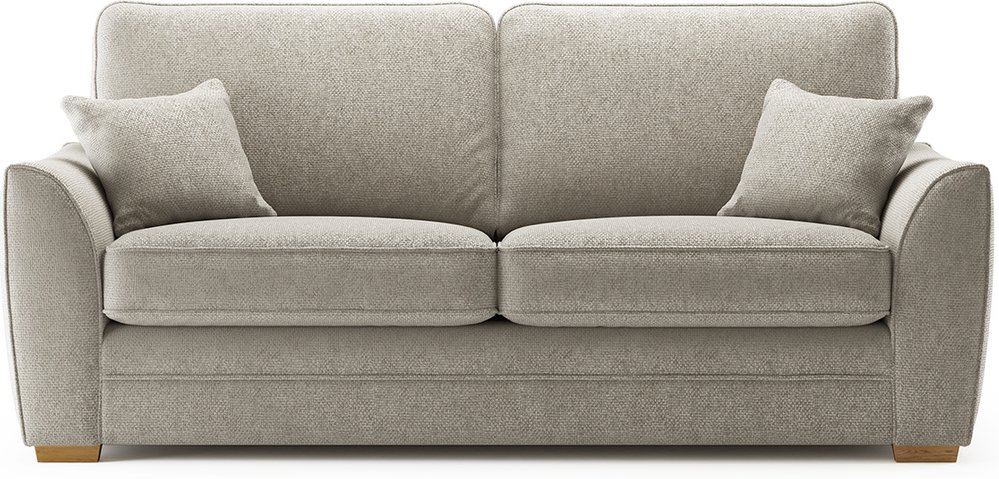 Photo 1 of Bella stone fabric 3 seater sofa Photo 1 of Bella stone fabric 3 seater sofa