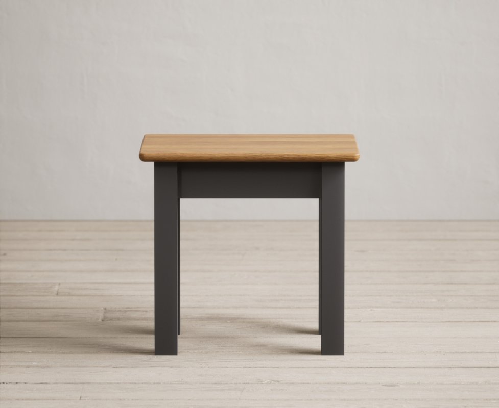 Photo 1 of Charwood oak and charcoal painted dressing table stool Photo 1 of Charwood oak and charcoal painted dressing table stool