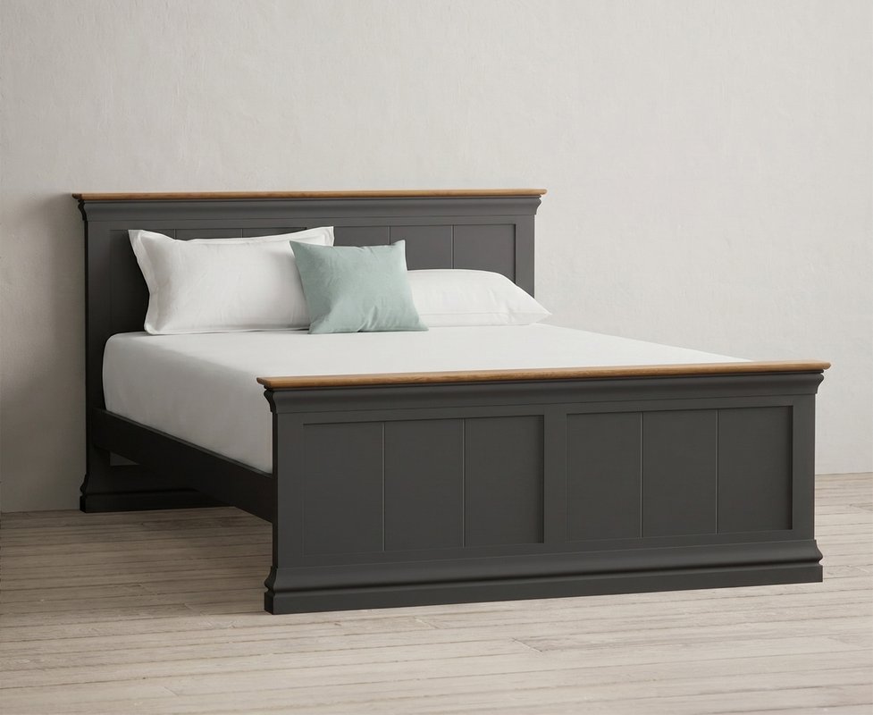 Photo 1 of Charwood oak and charcoal painted king size bed Photo 1 of Charwood oak and charcoal painted king size bed