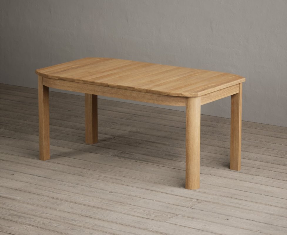Photo of Extending somerton 160cm solid oak dining table Photo of Extending somerton 160cm solid oak dining table