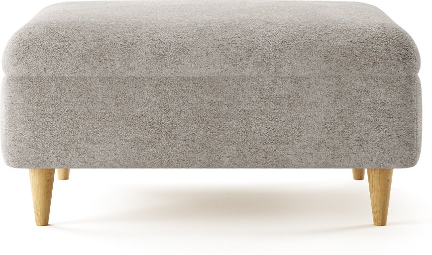 Photo 1 of Capri cloud boucle fabric footstool Photo 1 of Capri cloud boucle fabric footstool