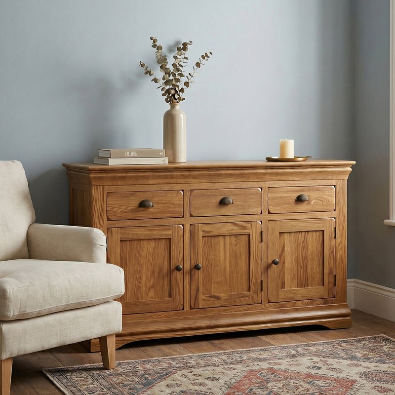 Photo 1 of Burford rustic solid oak large sideboard Photo 1 of Burford rustic solid oak large sideboard