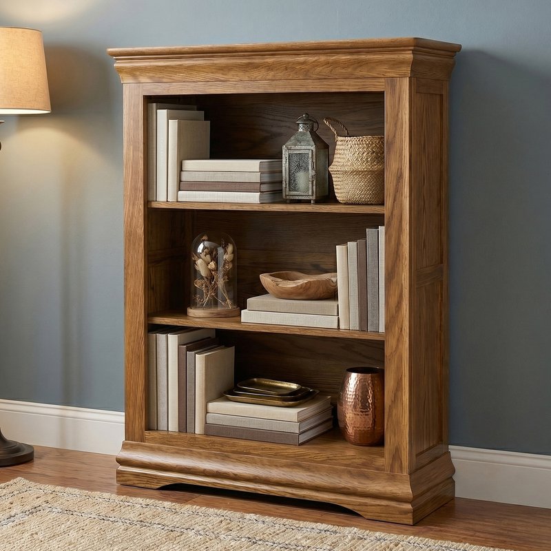 Photo 1 of Burford rustic solid oak small bookcase Photo 1 of Burford rustic solid oak small bookcase