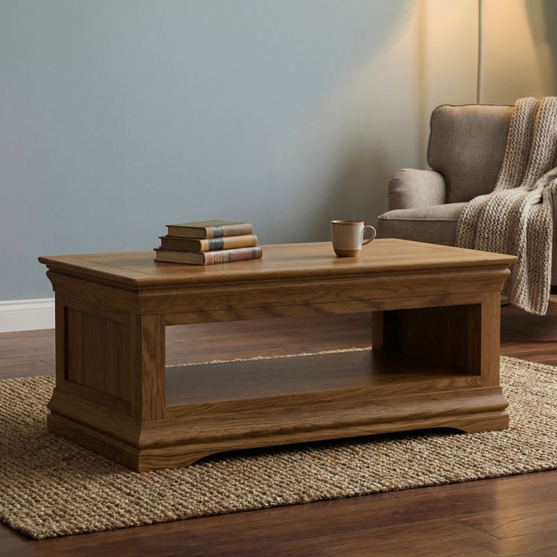 Photo 1 of Burford rustic solid oak coffee table Photo 1 of Burford rustic solid oak coffee table