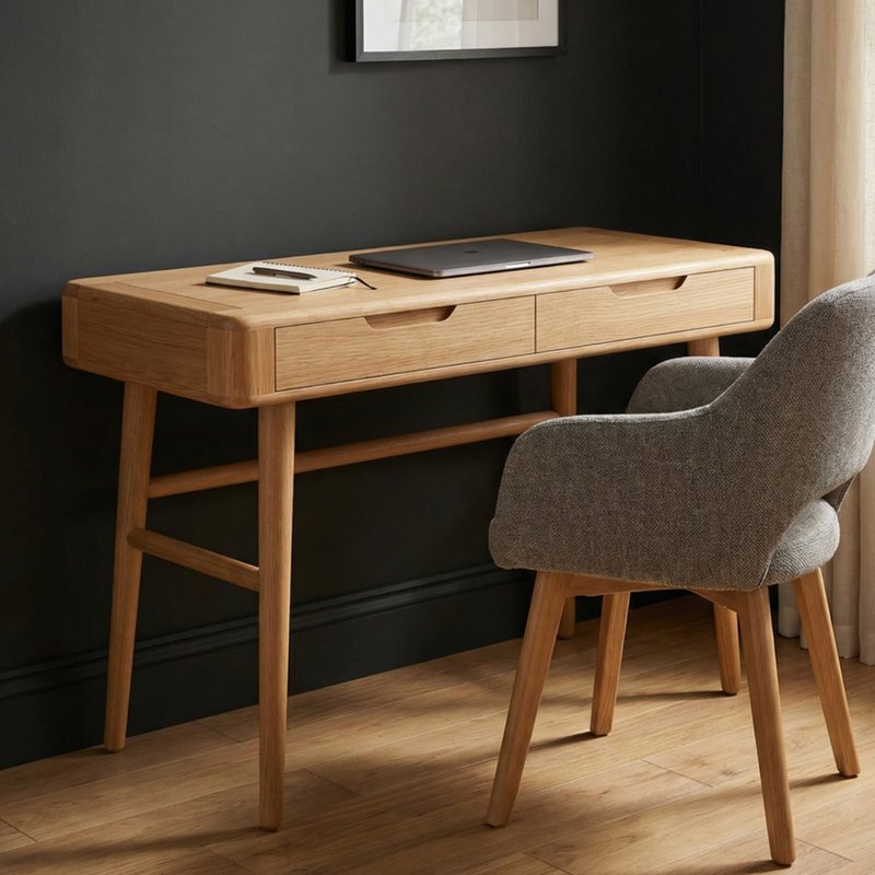 Photo 1 of Rosa solid oak dressing table / computer desk Photo 1 of Rosa solid oak dressing table / computer desk