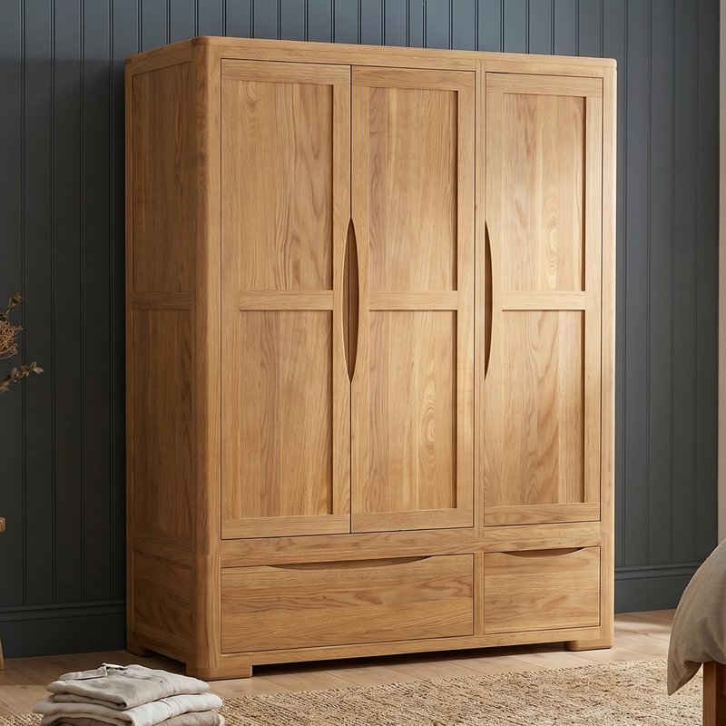 Photo 1 of Harper solid oak triple wardrobe Photo 1 of Harper solid oak triple wardrobe