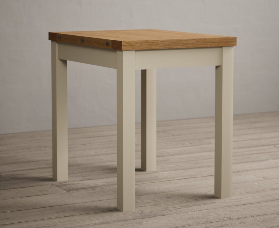 Photo 1 of Extending hadleigh oak and cream painted dining table Photo 1 of Extending hadleigh oak and cream painted dining table
