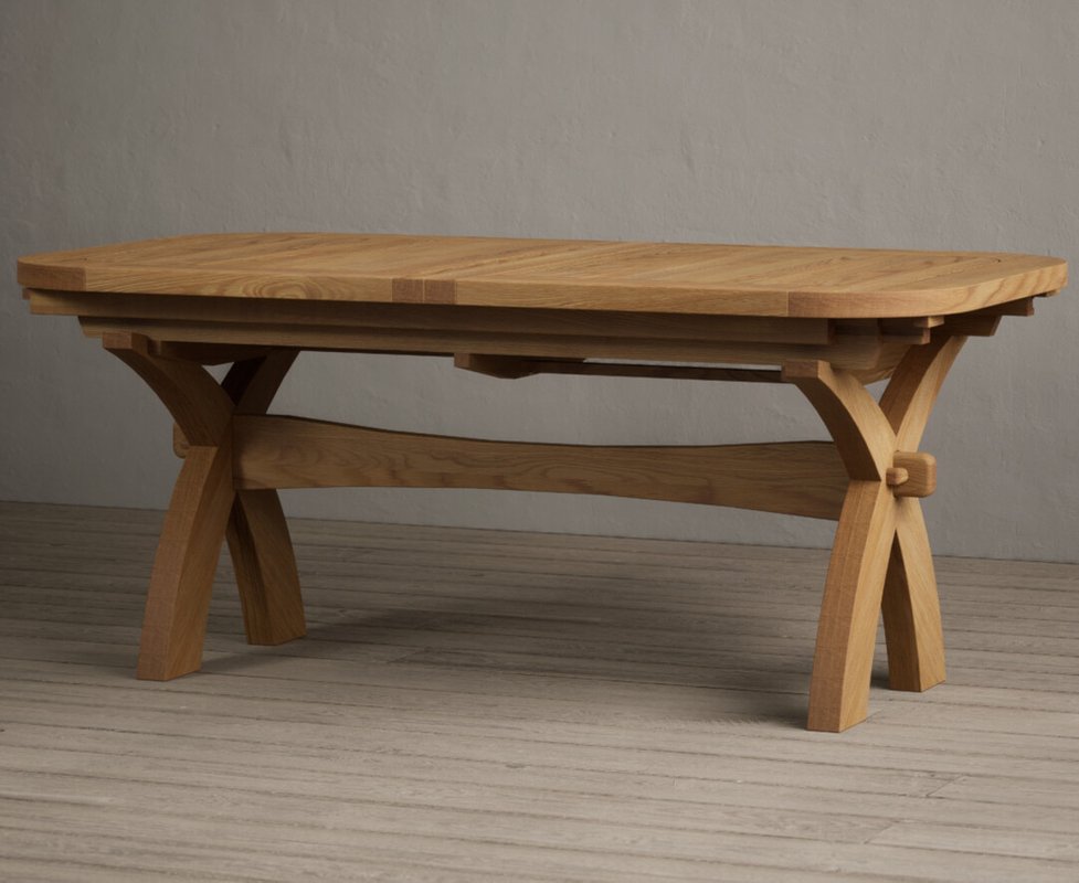 View Extending olympia 180cm solid oak dining table View Extending olympia 180cm solid oak dining table