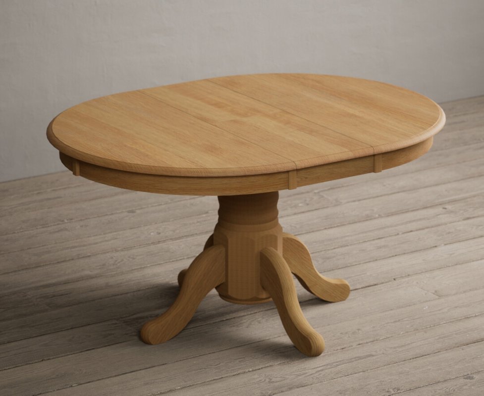 Photo of Extending hertford 100cm - 130cm solid oak pedestal dining table Photo of Extending hertford 100cm - 130cm solid oak pedestal dining table