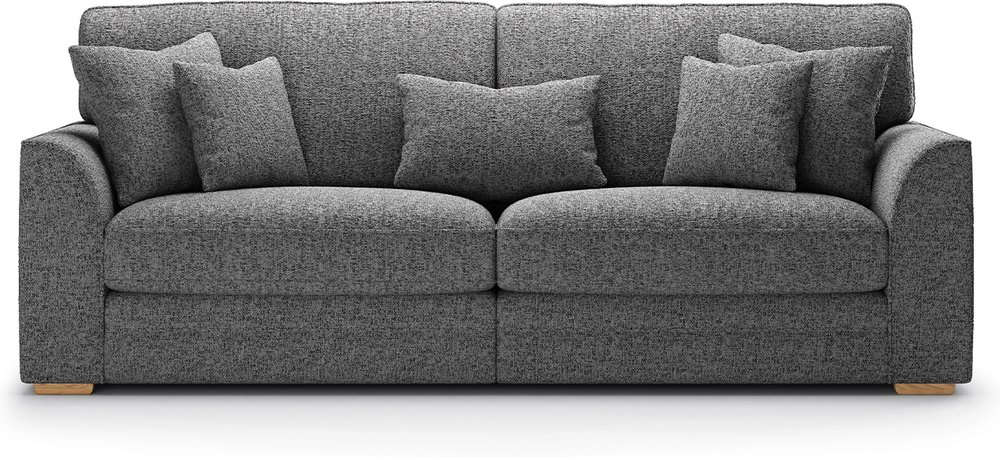 Photo 1 of Jasper charcoal chenille fabric 4 seater sofa Photo 1 of Jasper charcoal chenille fabric 4 seater sofa
