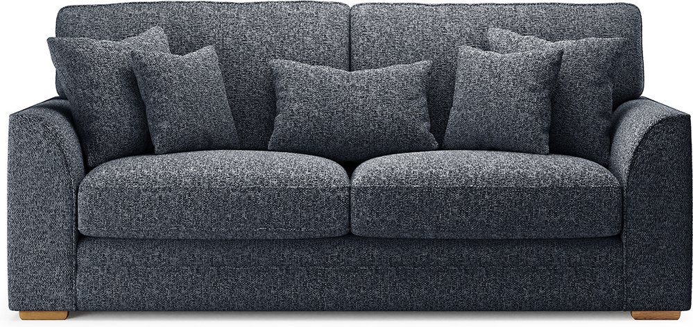 Photo 1 of Jasper navy chenille fabric 3 seater sofa Photo 1 of Jasper navy chenille fabric 3 seater sofa