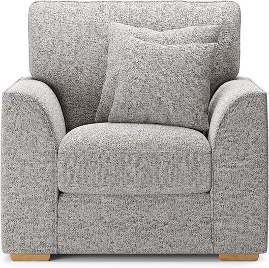 Photo 1 of Jasper silver chenille fabric armchair Photo 1 of Jasper silver chenille fabric armchair