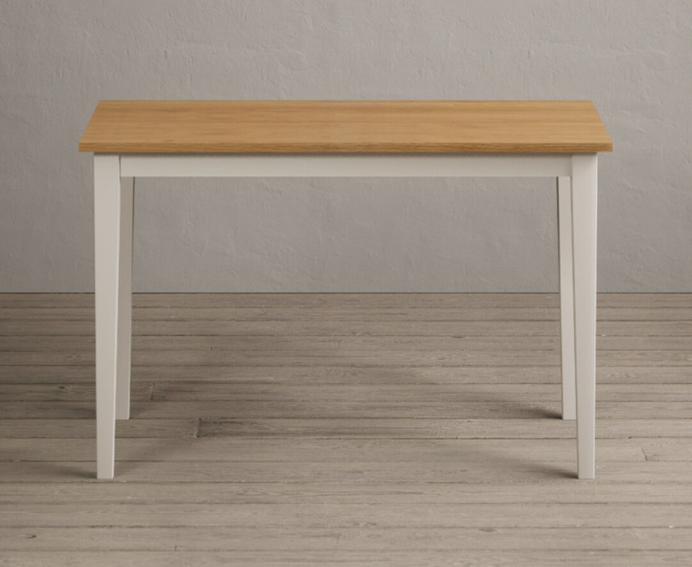 Photo 1 of Kendal 115cm solid oak and cream painted dining table Photo 1 of Kendal 115cm solid oak and cream painted dining table