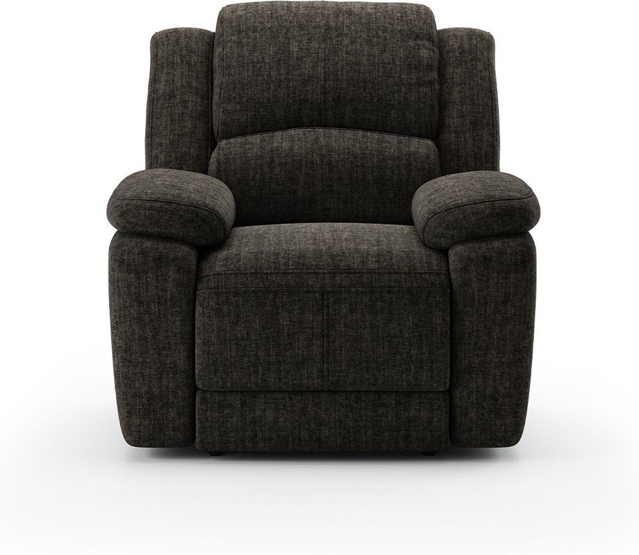 Photo of Lawrence charcoal fabric recliner armchair Photo of Lawrence charcoal fabric recliner armchair