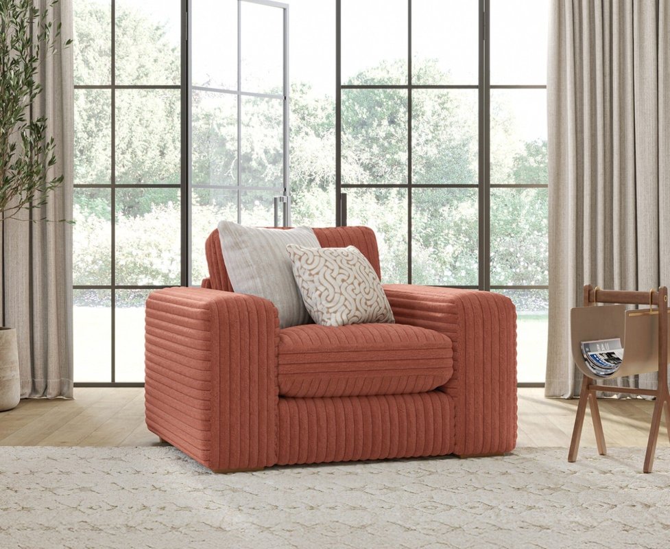 Photo of Milan russet fabric armchair Photo of Milan russet fabric armchair