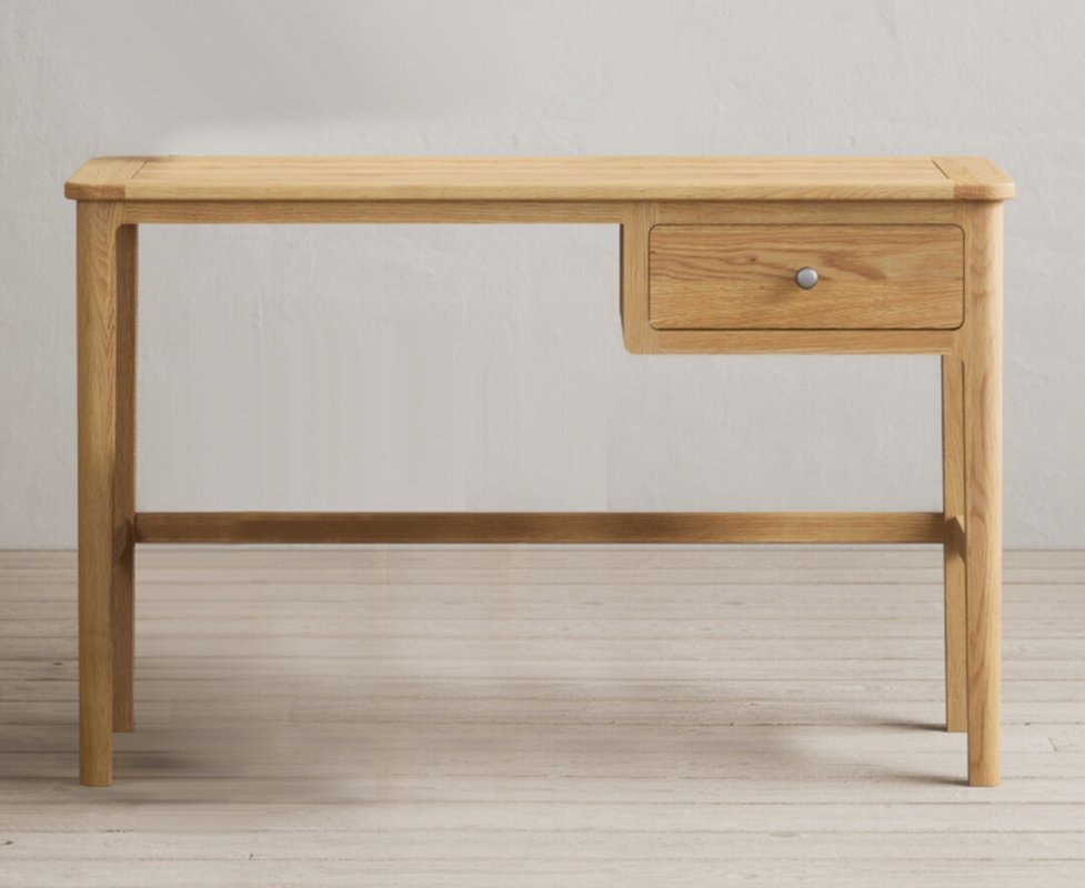 Photo of Solid oak dressing table with drawer storage Photo of Solid oak dressing table with drawer storage